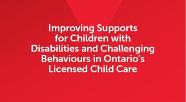 A close-up of two kids in child care.